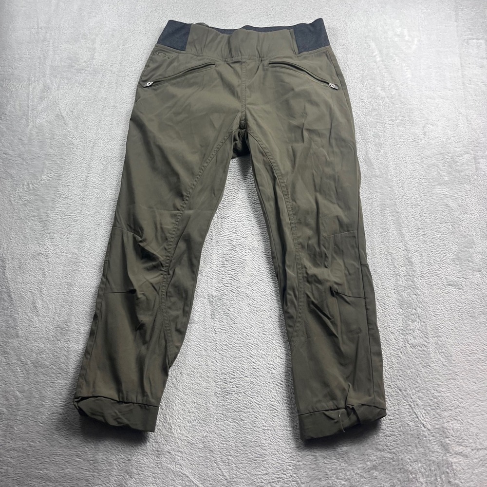 Outdoor Research Women Zendo Capri Pants Olive Green Hiking Climbing 264638 Sz 2